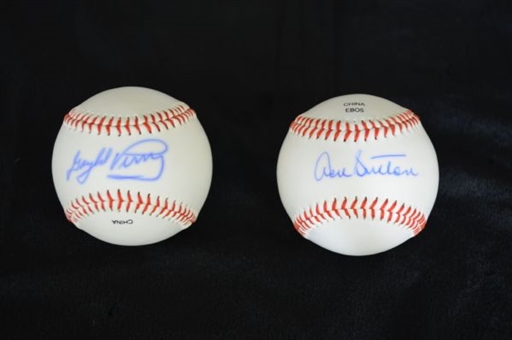 Large Lot of (96) Hall of Famer Single Signed Baseballs